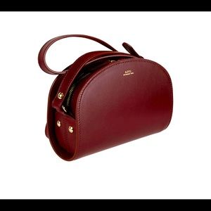 A.P.C. Demi Lune Messenger Bag Burgundy Never Used